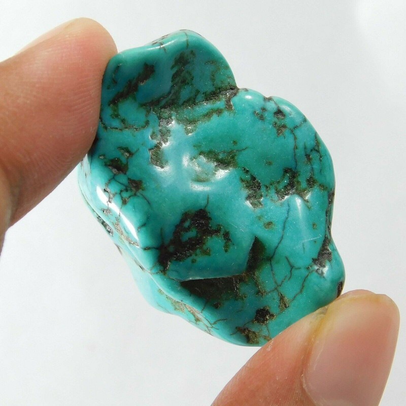 Natural 48 Ct Blue Turquoise Arizona Rough Slab Crystal Loose Gemstone gallery