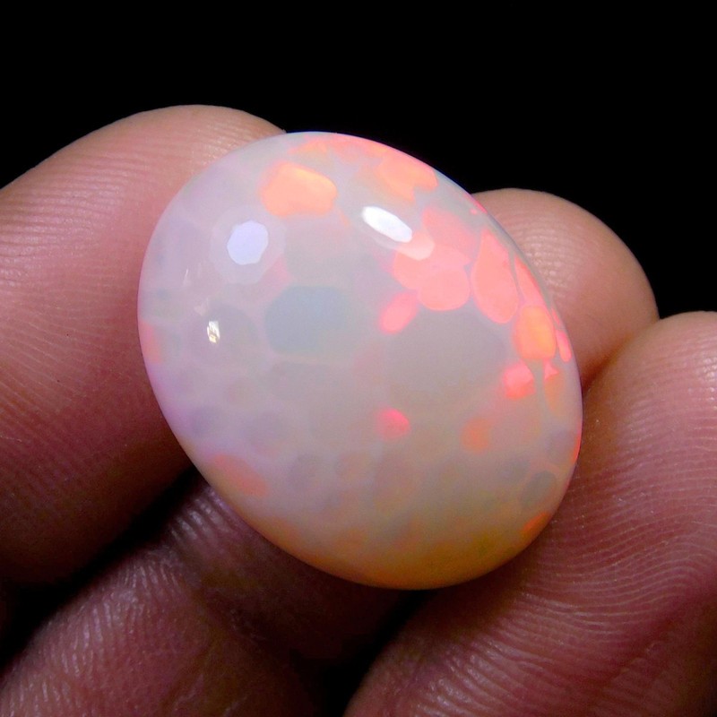 Big 16Cts Rare Honeycomb Ethiopian Opal Cabochon Loose Gemstone Size 22x17x9mm