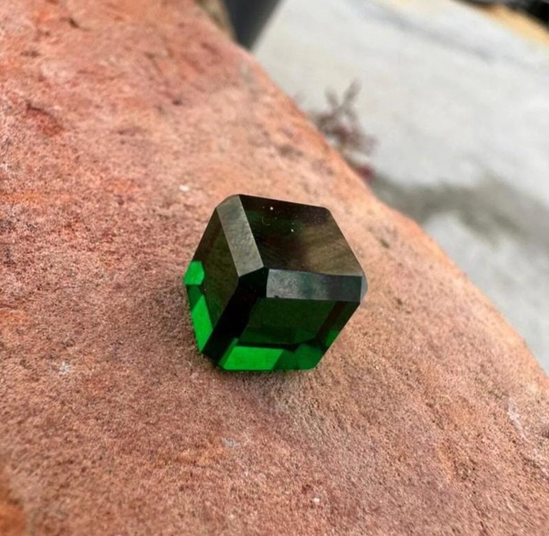 16.03 Ct GIE Certified Natural Flawless Green Sapphire Cube Cut Loose MR Gems M3