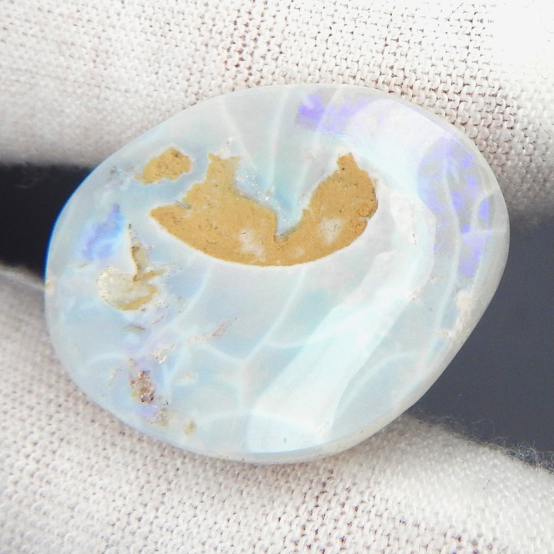 RARE 25.5ct Violet Blue Opal Fossil Clam Shell Natural Mined Unheated Australia gallery