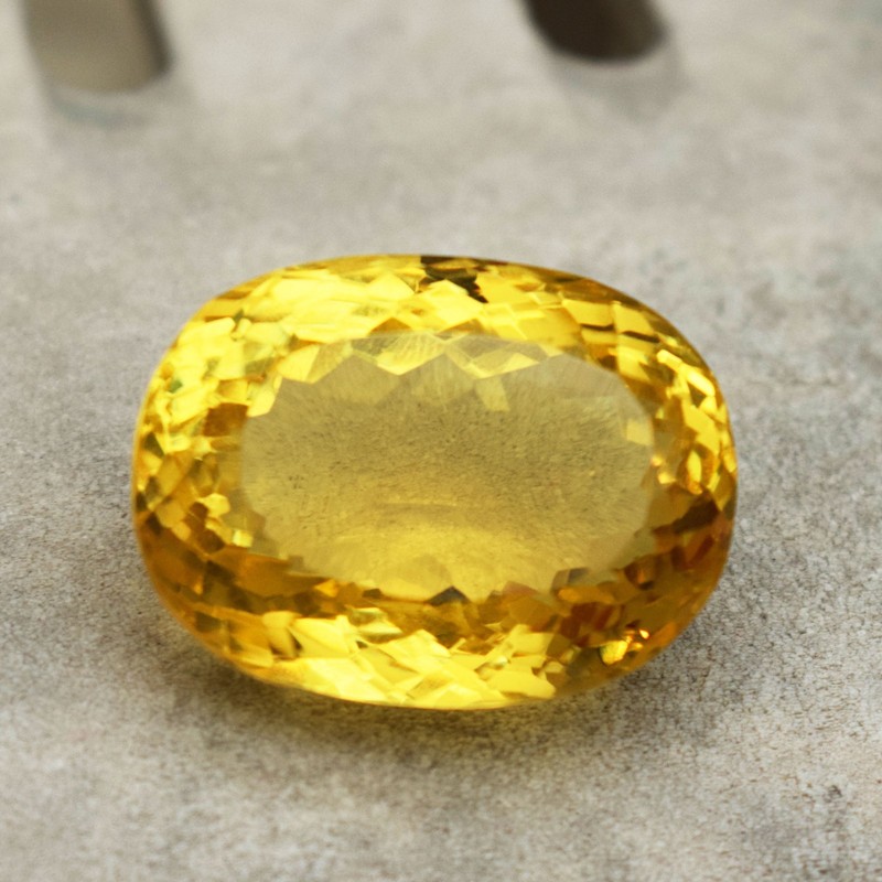 202.30 CT Flawless Yellow Sphene Oval Cut Stunning Certified Loose Gemstone gallery