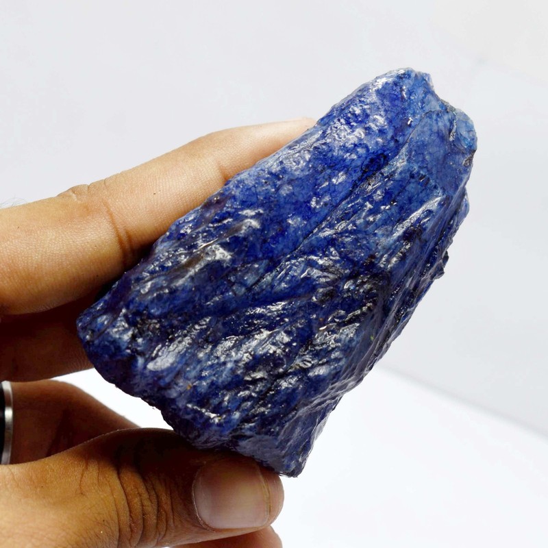 Natural Blue Sapphire Rough Uncut Huge Size 172.55 Ct CERTIFIED Loose Gemstone