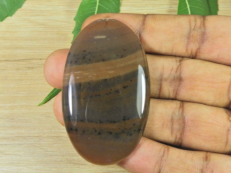 33X58X06MM Natural Honey Dendrite Oval Shape Cabochon Loose Gemstone 112Cts.