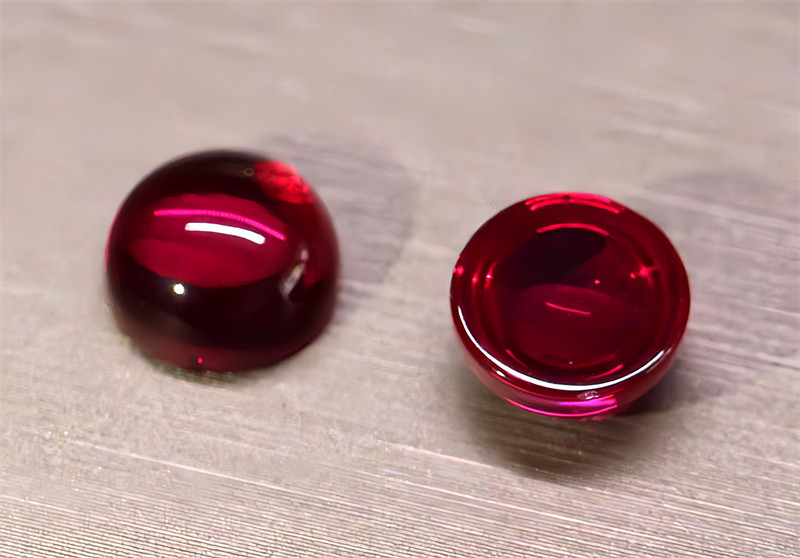Top quality Round Cabochon Red Color Ruby Lab Created AAAA+ Loose Gemstone gallery