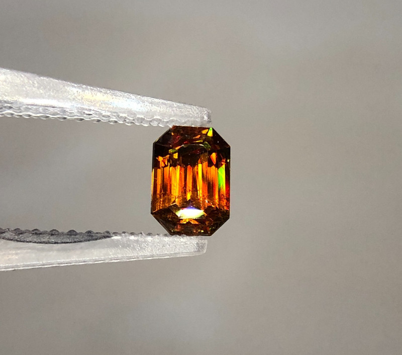 0.60 Ct Natural Sphene Titanite Step Cut Gemstone For Jewelery