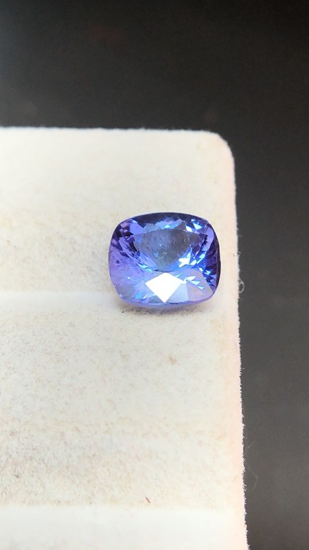 2Ct Rare Tanzanite Square Cushion Cut, 7.9x7.7 MM Loose Zoisite For Fine Jewelry gallery