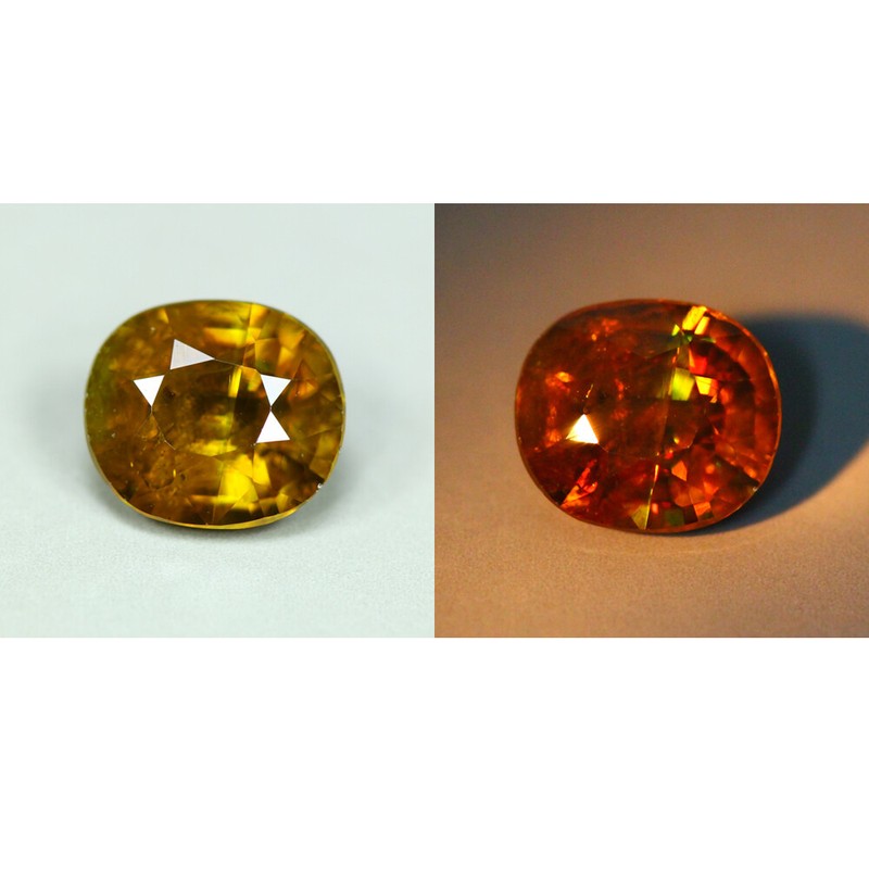 1.73 Cts_Diamond Lustrous_100 % Natural Color Change Titanite Sphene