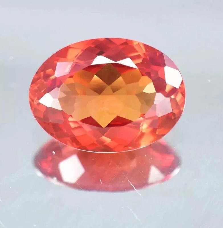 Padparadscha Sapphire Oval Cut Shape 12-14 Ct Natural Certified Loose Gemstone