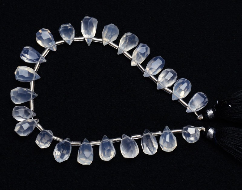 Natural Gem Ice Quartz Nugget Cut Drop Shape Beads 8″ Jewelry Supplies 95Cts.