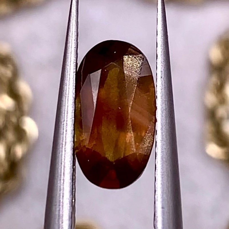 1.6Ct Natural Unheated Orange Brown Sri Lankan Sapphire