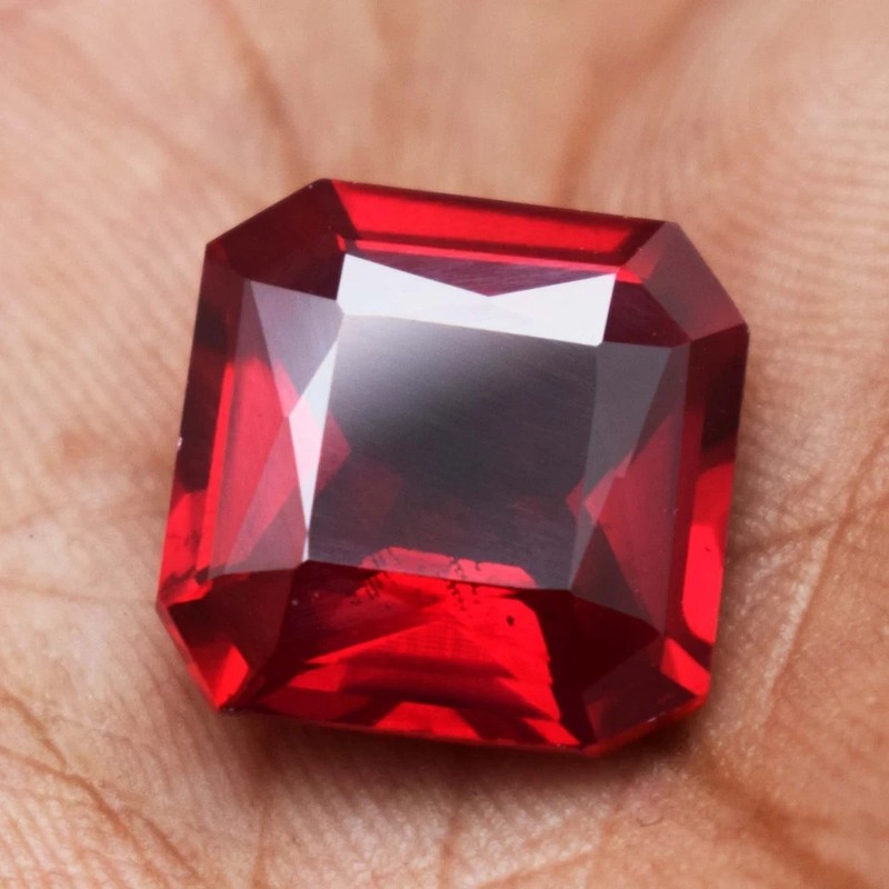 17 Ct Certified Burmese Blood Red Ruby Octagon Cut Natural Loose Gemstone