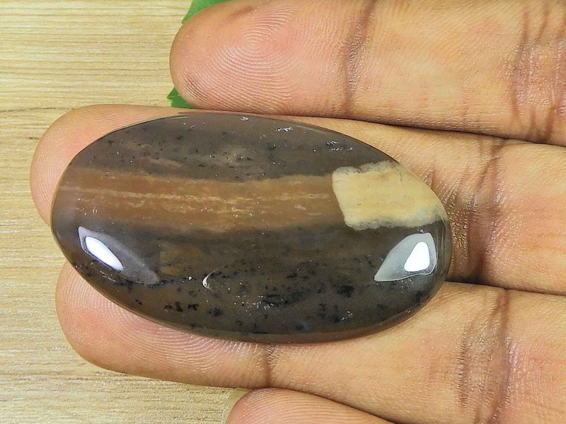 25X56X07MM Natural Honey Dendrite Oval Shape Cabochon Loose Gemstone 67Cts.