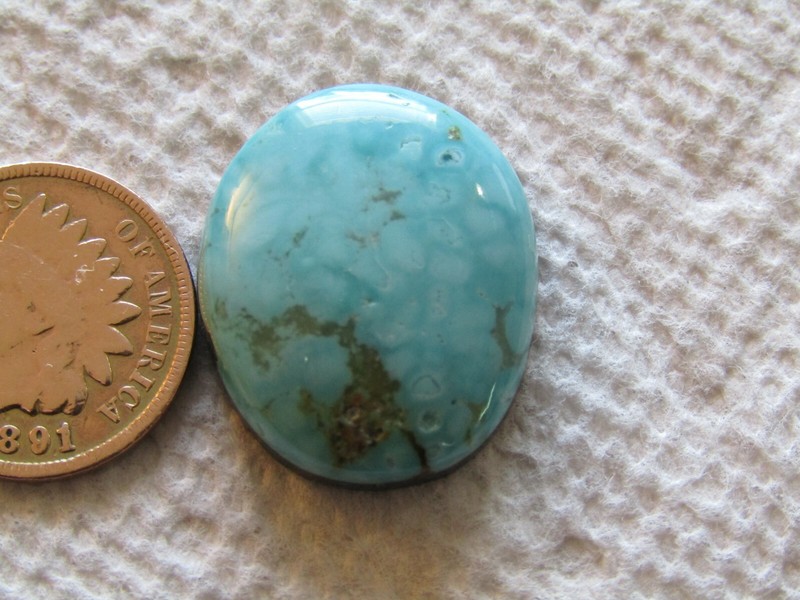 Cumpas Turquoise 21 carat Cabochon Blue Cab Water Web