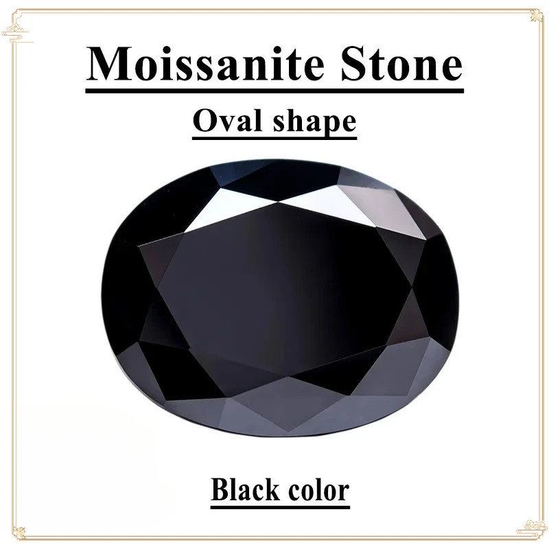 1-5CT Moissanite Loose Stone Oval Cut Multiple Colors VVS1 Pass Tester Gemstones