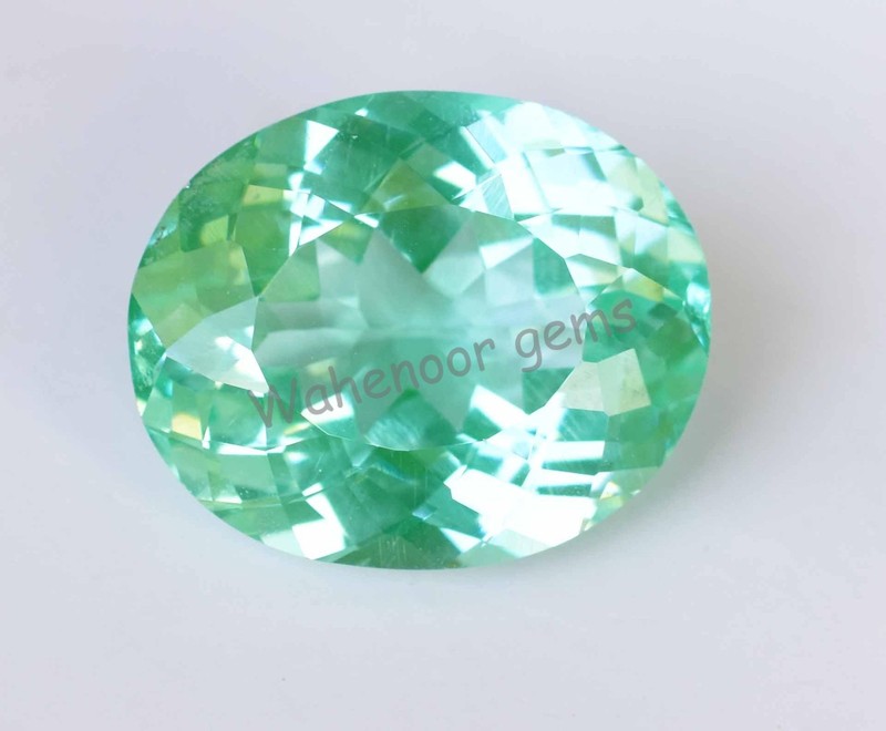 22.65 Ct Natural Paraiba Tourmaline Oval Blue Green Neon Copper Certified Gems gallery