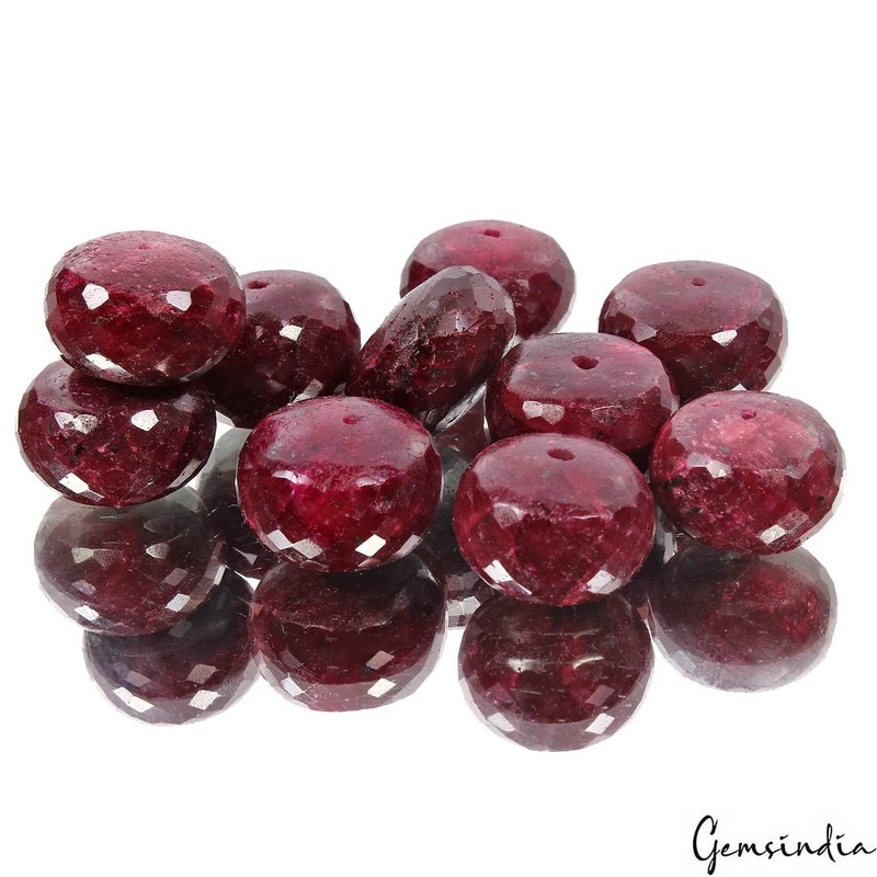 AAA Huge 25- 27mm Red Round Checkerboard Cut Beads For High End Jewelry Making gallery
