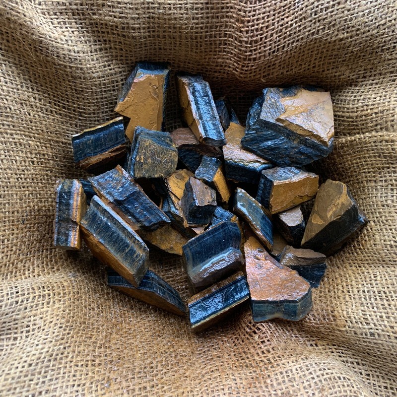 BLUE Tiger Eye Rough - 1000 Carat Lots + a FREE Faceted Gemstone! gallery
