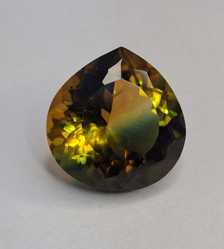 Bi-color Ametrine Pear Cut 11-13 Ct Natural Loose Certified Gemstone SB671