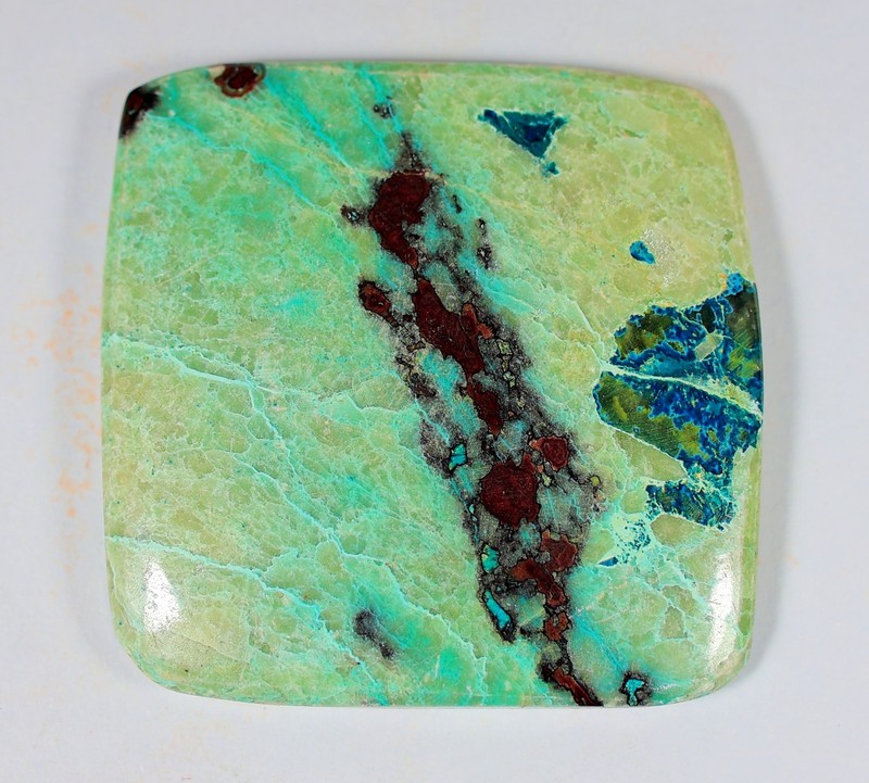 104Ct 6X34X34 mm Natural Chrysocolla Shattuckite(Turquoise) Oval Cabochon KT-140