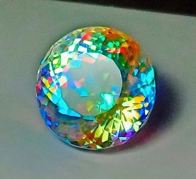 Natural Shiny Mystic Topaz 48-50 Ct Round Cut Rainbow Loose Certified Gemstone