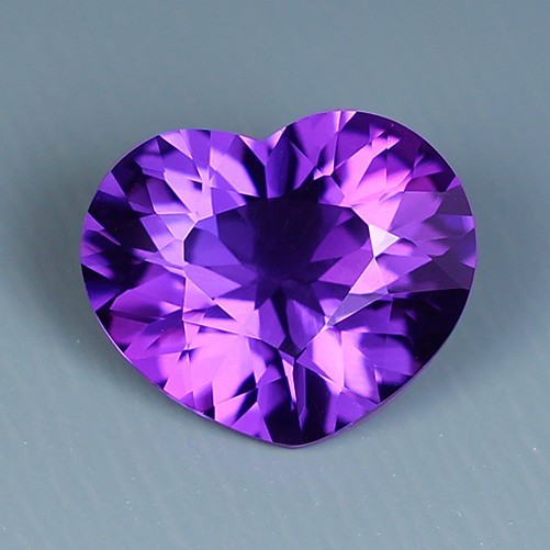 6.57ct Excellent Heart Cut Dazzling Natural Amethyst Loose Gems, Earth Mined