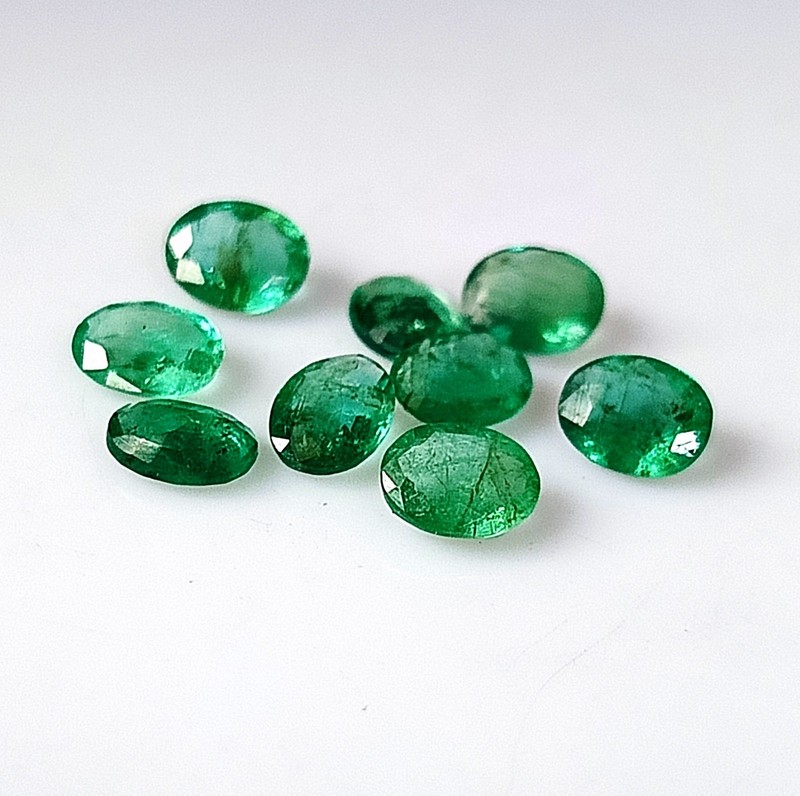 4X5 mm Oval Natural Zambian Emerald Faceted Calibrated Loose Gemstone 9 Pieces gallery