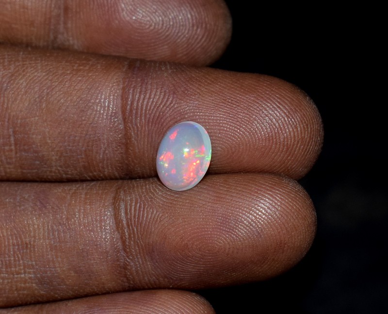 Natural Ethiopian Wello Fire Opal Cabochon Gemstone 8x10mm Loose AAA 36 gallery