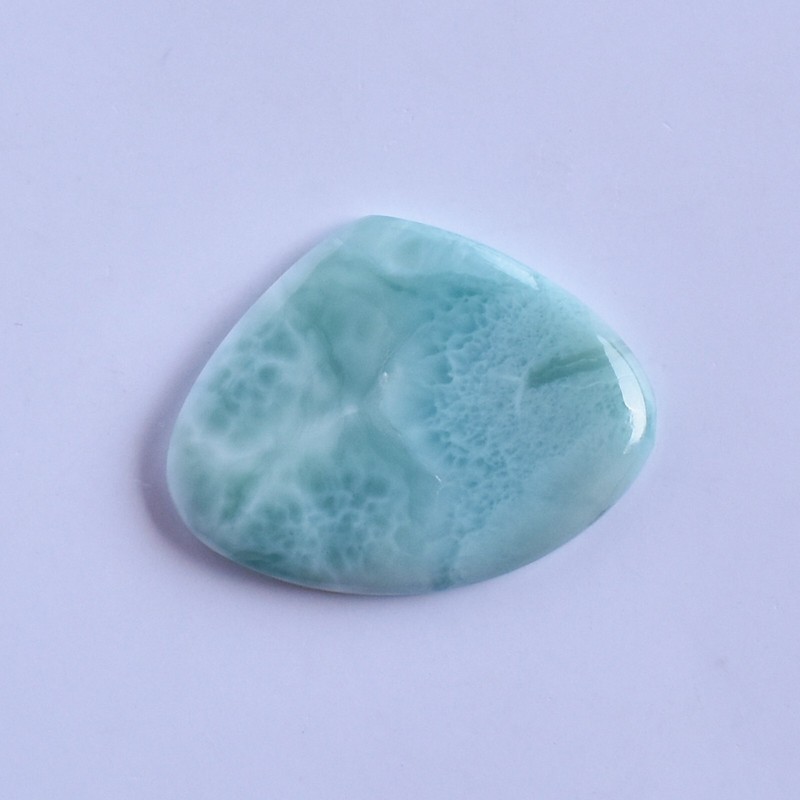 AAA+ Quality Natural Larimar Gemstone, Flat Back Smooth Polished Cabochon