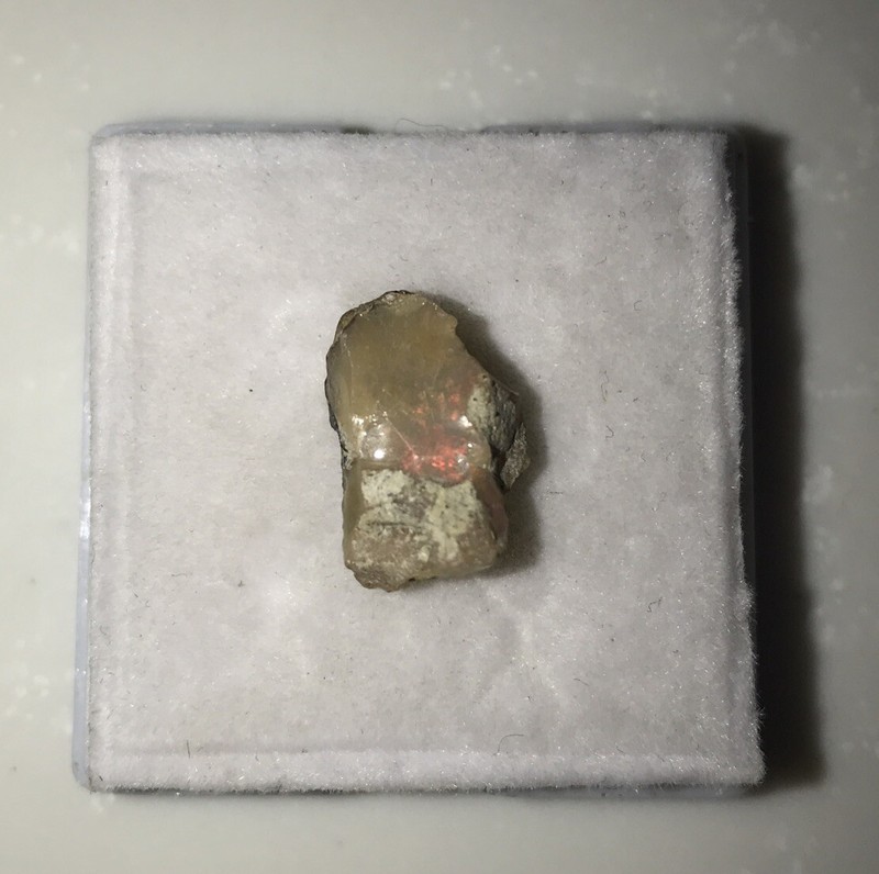 Certified Natural Ethiopian 5.00 Ct. “Play-Of-Color” Fire Opal Rough Specimen!