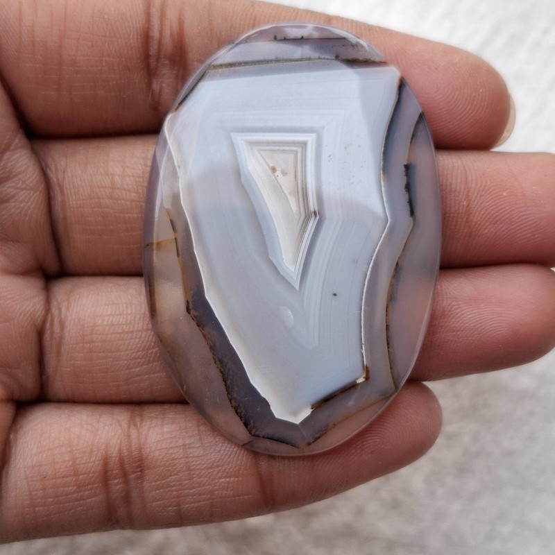 Natural Montana Agate Oval Cabochon 47x32x3mm Approx 52.00Cts AMJ1727