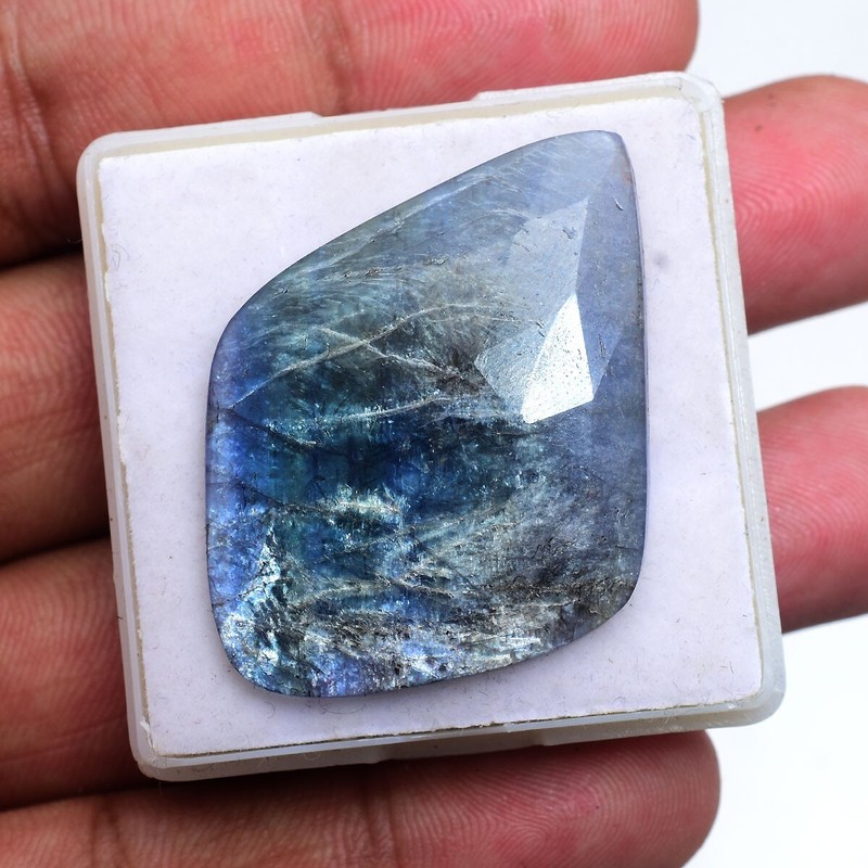 47.00 Cts Natural Tanzanite Untreated 35mm*28mm Huge Checker Cut Loose Gemstone