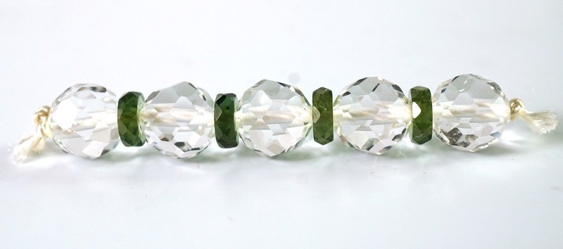 Set of 5 mm Faceted TOURMALINE Rondelles (07) -AAA Quality! – SALE!