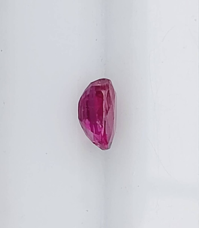 Unheated Ruby 1.03 Carat. Pinkish Red Oval Step Cut from Mozambique gallery