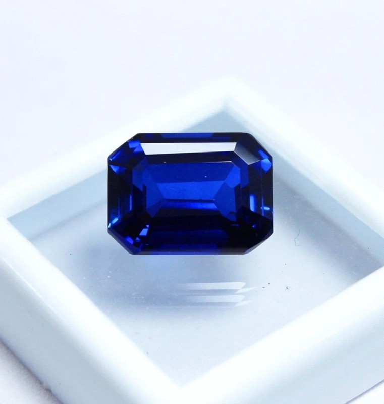 15 Ct Blue Sapphire Natural Ceylon Emerald Cut Certified Loose Gemstones
