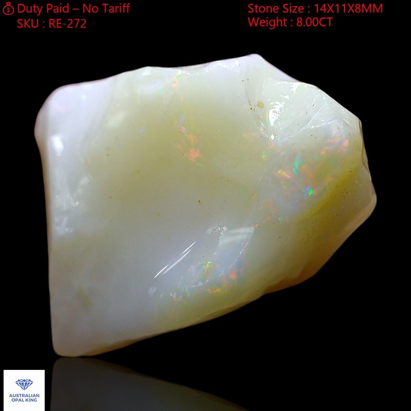 8.00 Cts Natural Australian Fire Opal Gemstone Pendant Making Rough 14x11x8 mm