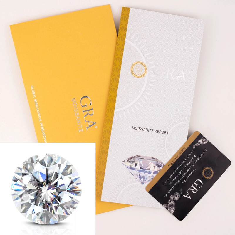 5.00 Ct Round Cut VVS1/D Certified GRA Moissanite 11mm Loose Stone Top Quality