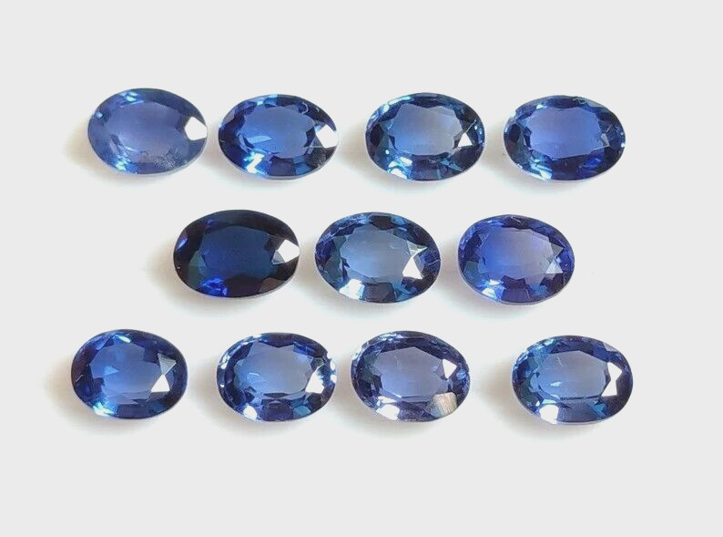 AAA Natural Ceylon Blue Sapphire Loose Oval Gemstone Cut Lot 7×5 MM To 10×8 MM