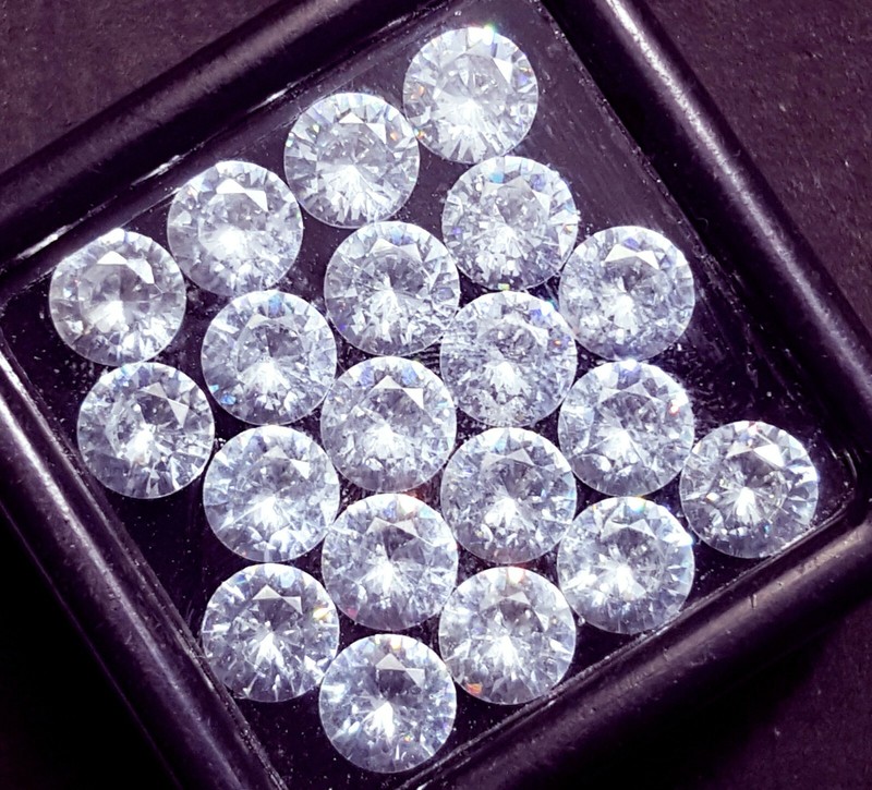 Round Shape White Sapphire Lot Approx. 5×5 mm 20 pcs Loose Gemstone ~~Free Gift