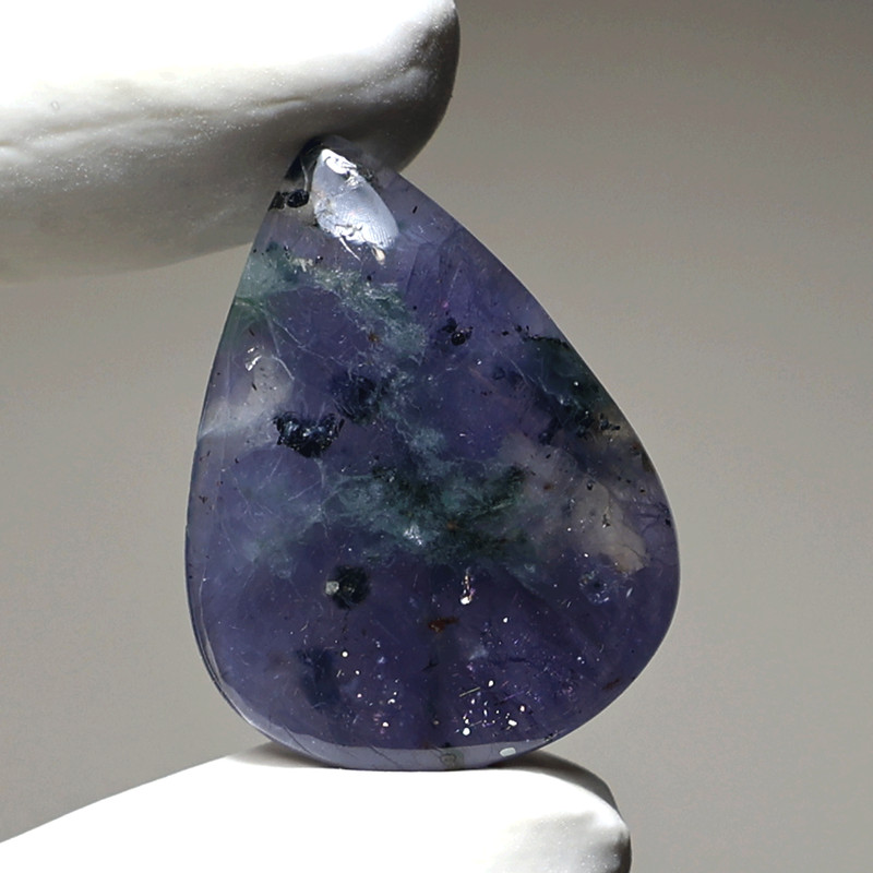 Twilight Scatter~ 4 PC Natural Iolite W/ Hematite Inclusion 28mm-31mm Cabochons gallery