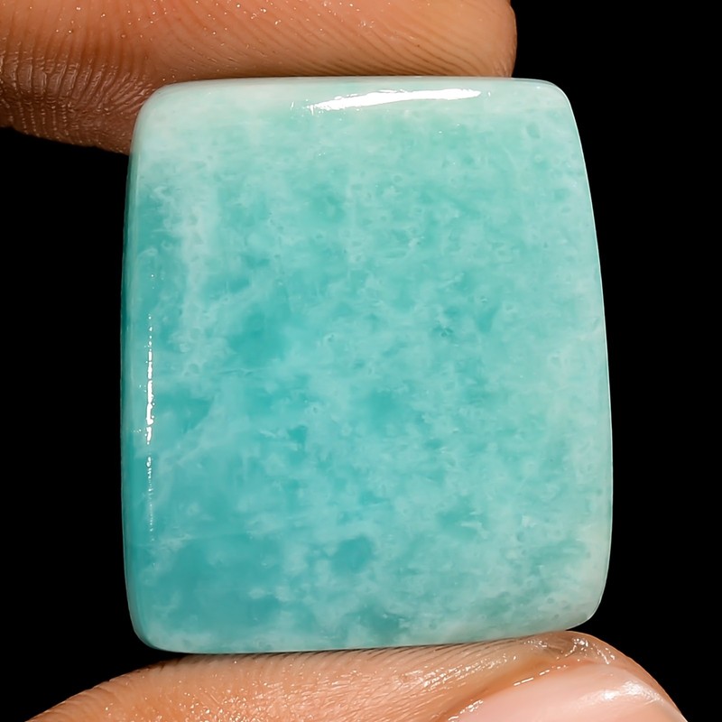 Natural Amazonite Loose Gemstone Green Radiant Shape Cabochon 30.5 Ct 24X21X6 mm