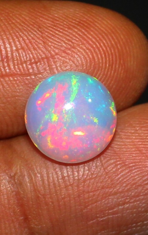 Round Opal Gemstone 9MM natural Ethiopian opal cabochon 2.20 Ct opal round