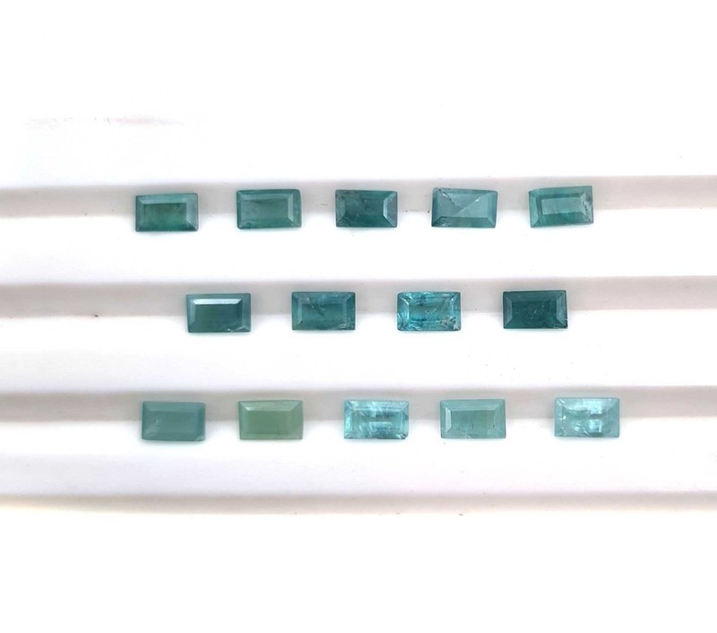 Natural Grandidierite Baguette Cut Loose Gemstone Lot 37 Pcs 3*5 MM 10 CT