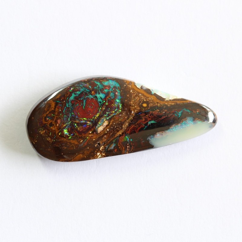 Boulder opal 14.71ct 29.9 x 12.7mm Australian opal natural solid unset stone gallery