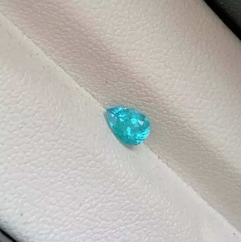 Stunning Paraiba Blue Tourmaline 5-7 Ct Pear Natural Loose Certified Gemstone