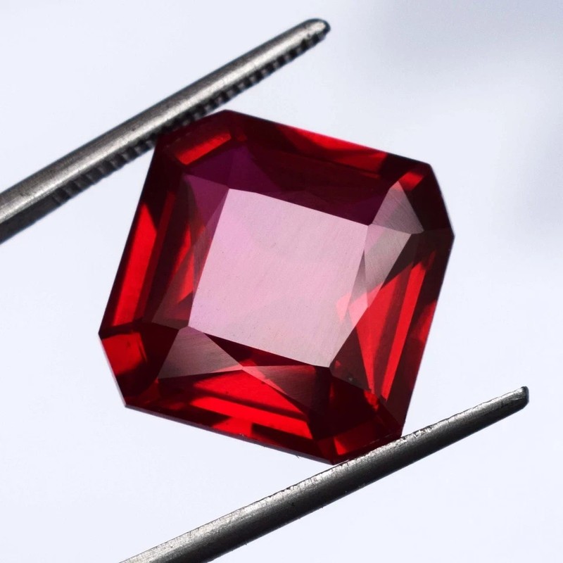 17 Ct Certified Burmese Blood Red Ruby Octagon Cut Natural Loose Gemstone gallery