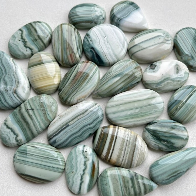 Natural Saturn Chalcedony Loose Meditation Gemstone For Necklace Supply Cabochon
