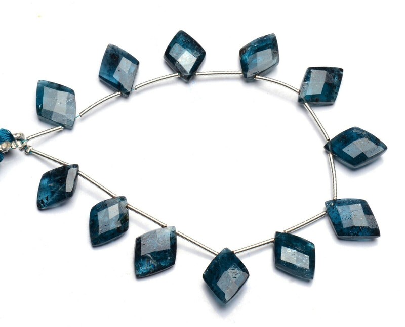 Natural Gem Imperial Kyanite 16x10mm Size Faceted Fancy Shape Beads 9" 96Cts. gallery