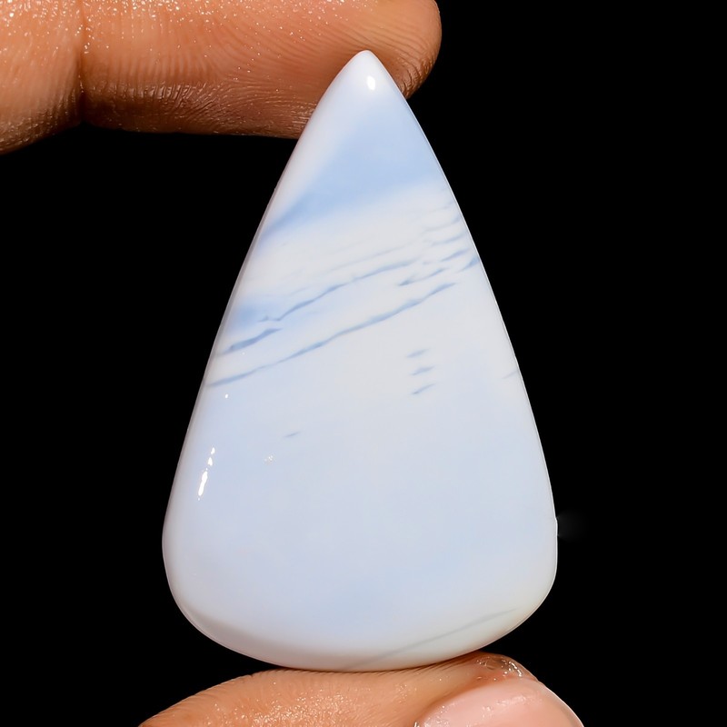 35.5 Ct Natural Owyhee Blue Opal Cabochon Loose Gemstone For Jewelry 40X25X5 mm