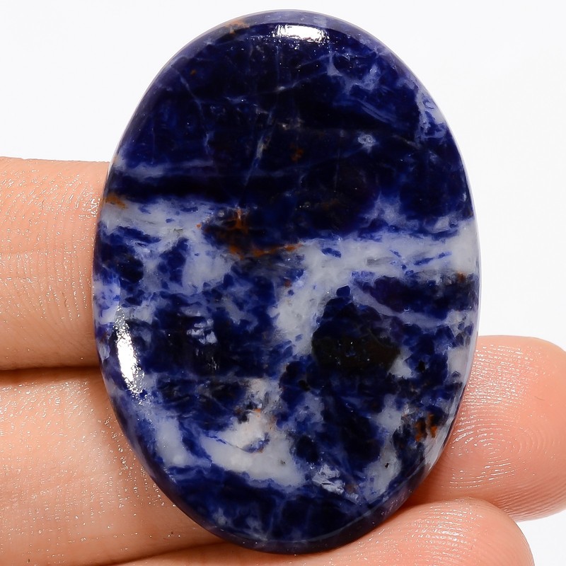 100% Natural Sodalite Oval Shape Cabochon Loose Gemstone 43 Ct 38X27X4mm X-14865