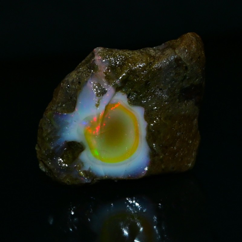 Ethiopian Oil Opal Specimen 64.60 cts Natural Rough Gemstone - Fire Opal Roug gallery